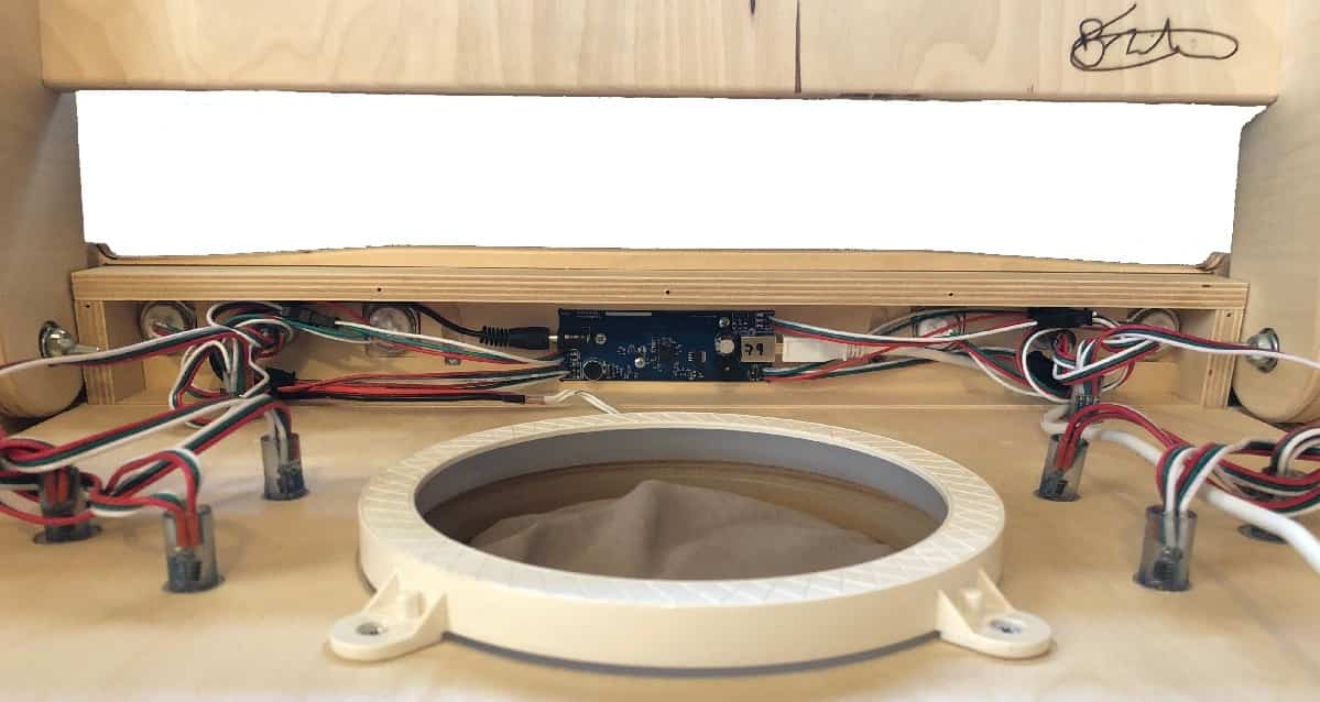 Image showing the electronics installed in a YoreBoard.